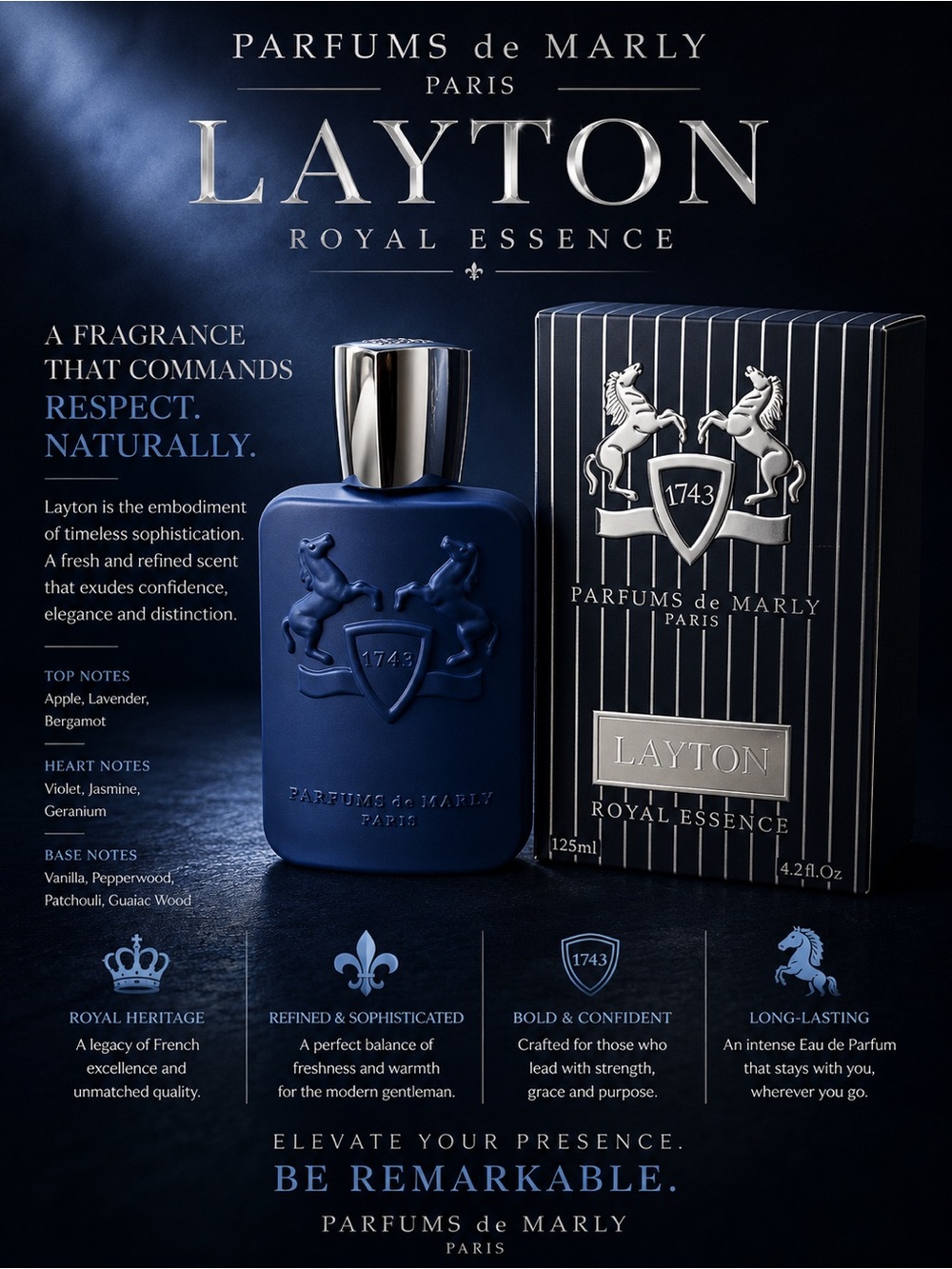 Parfums de Marly Layton Royal Essence Eau de Parfum – Navy Blue